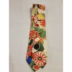Vintage 1998 Ralph Marlin Christmas Cookies Men's Tie